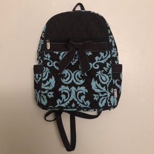 Belva brown and blue backpack